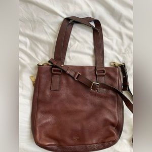 Fossil Preston Espresso crossbody. Like new!